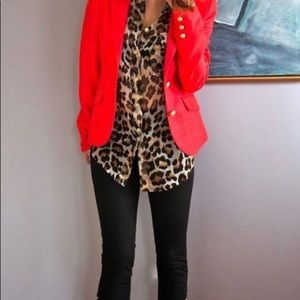 Cynthia Rowley Leopard Blouse